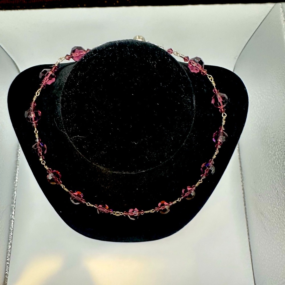 Elegant Purple Beaded Necklace